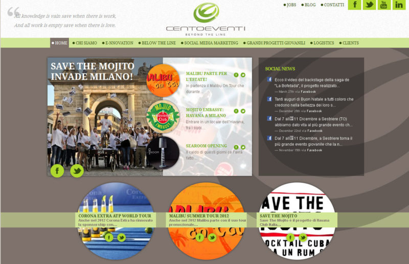 On line il nuovo sito di Cento&venti