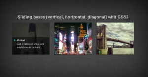 Sliding boxes (Verical, Horizontal, Diagonal) di testi e immagini con i CSS3