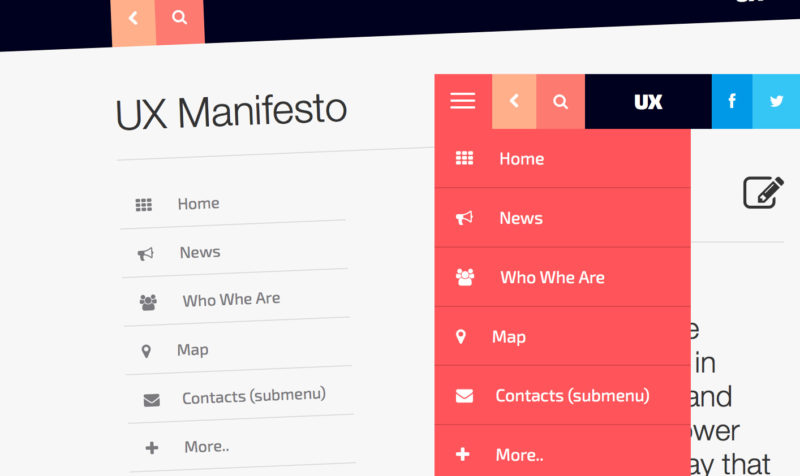 Creare un Sidebar menu Responsive stile App con Bootstrap