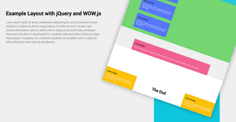 Create an animated landing page layout with Wow.js