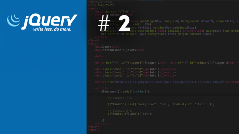 Guida Jquery Base: #2 Eventi e Iterazioni su pagine Html